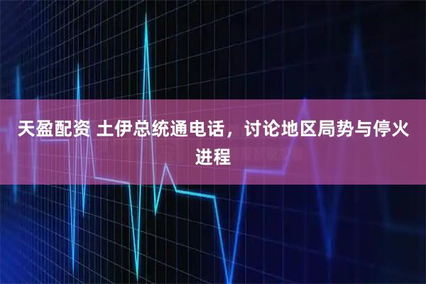 天盈配资 土伊总统通电话，讨论地区局势与停火进程